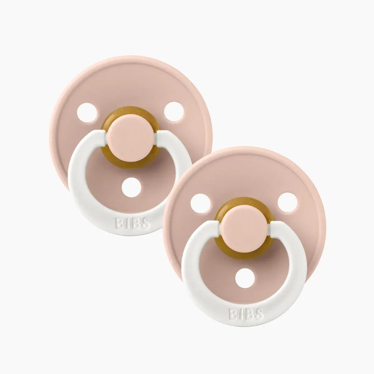 BIBS Dummies - Round Glow 2 Pk Blush