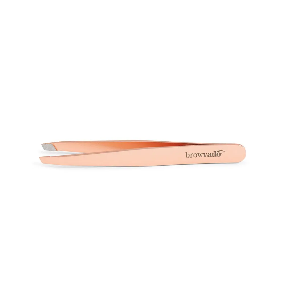 CaronLab Browvado Rose Gold Slanted Tweezers