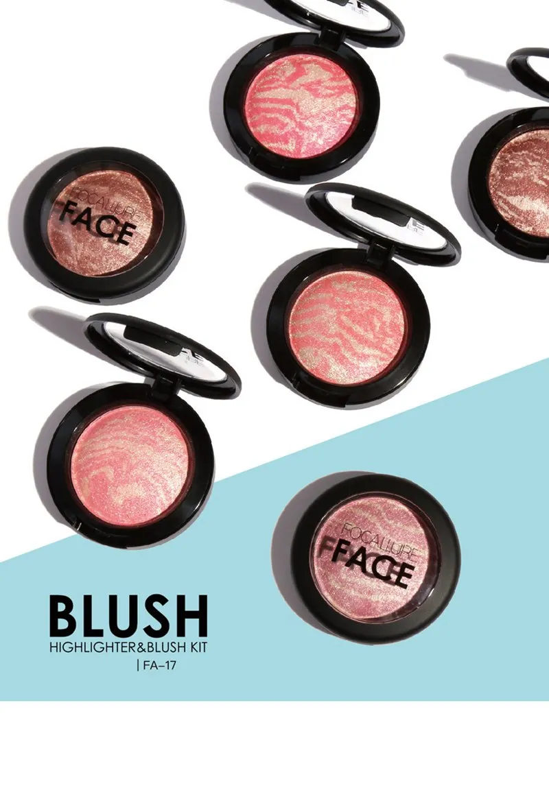 Face Cheek Blush Powder 6 Colors Pressed Powder Long Lasting Pure Blush