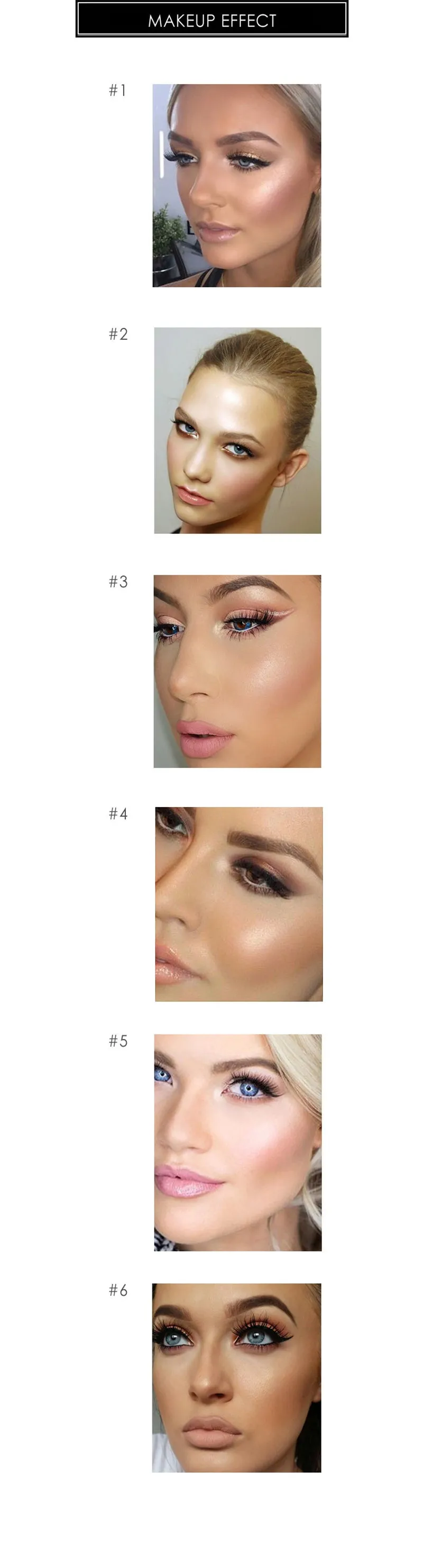 Face Cheek Blush Powder 6 Colors Pressed Powder Long Lasting Pure Blush
