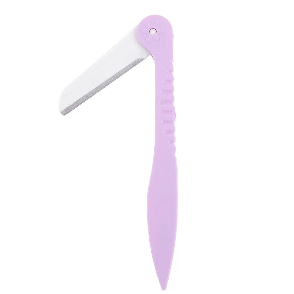 Glamza Eyebrow and Dermaplaning Folding Razor - 2 Pack and 3 Pack