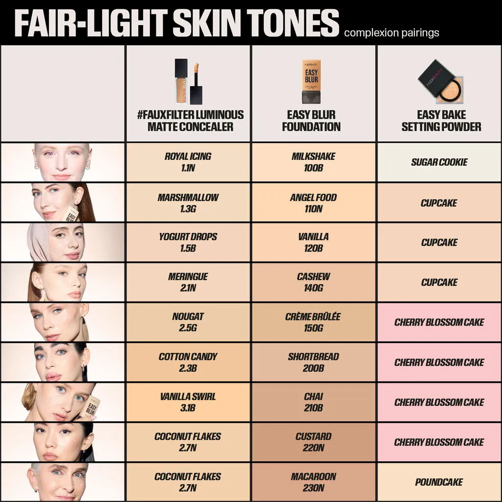 HUDA BEAUTY Easy Blur Natural Airbrush Foundation with Niacinamide (110 ANGEL FOOD)