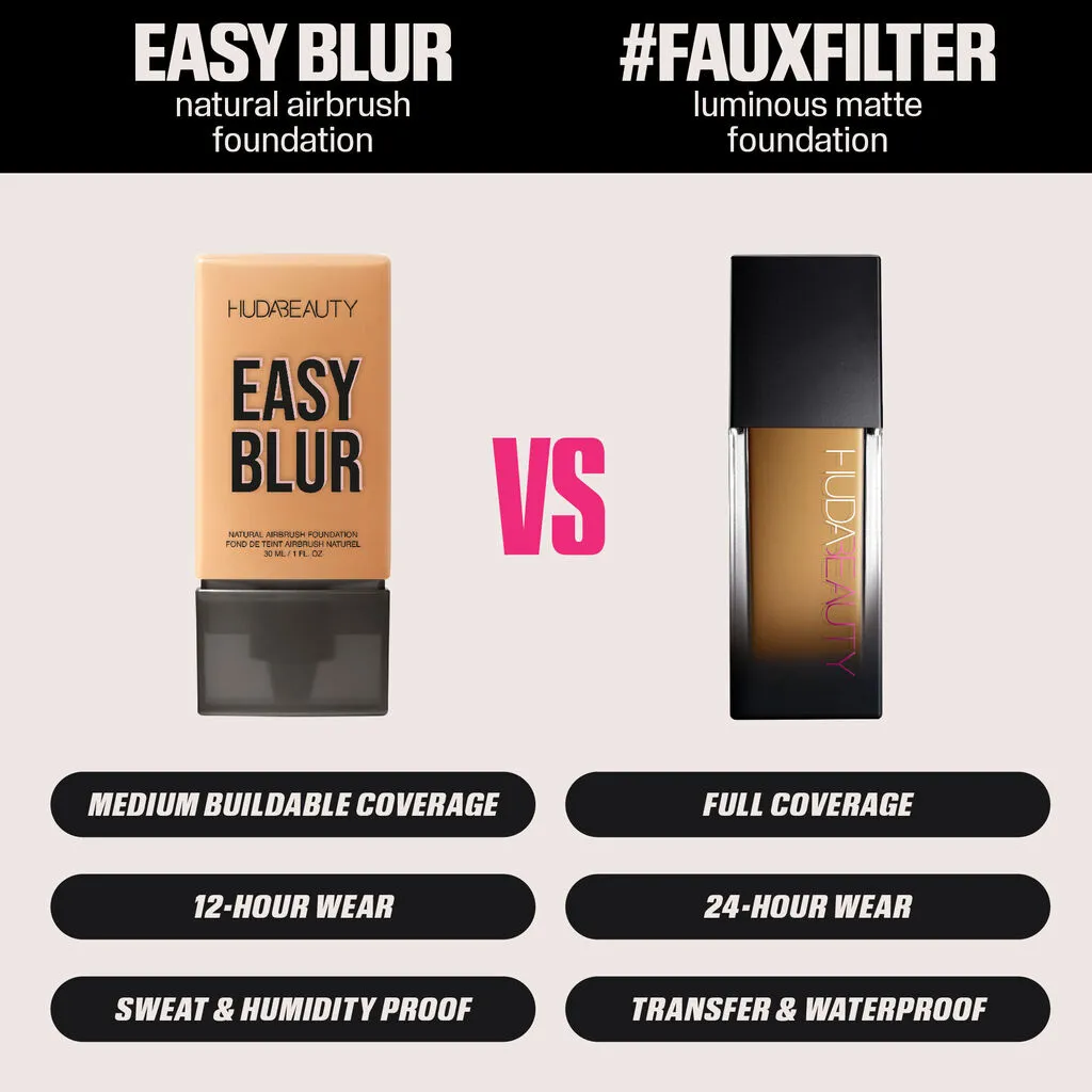 HUDA BEAUTY Easy Blur Natural Airbrush Foundation with Niacinamide (110 ANGEL FOOD)