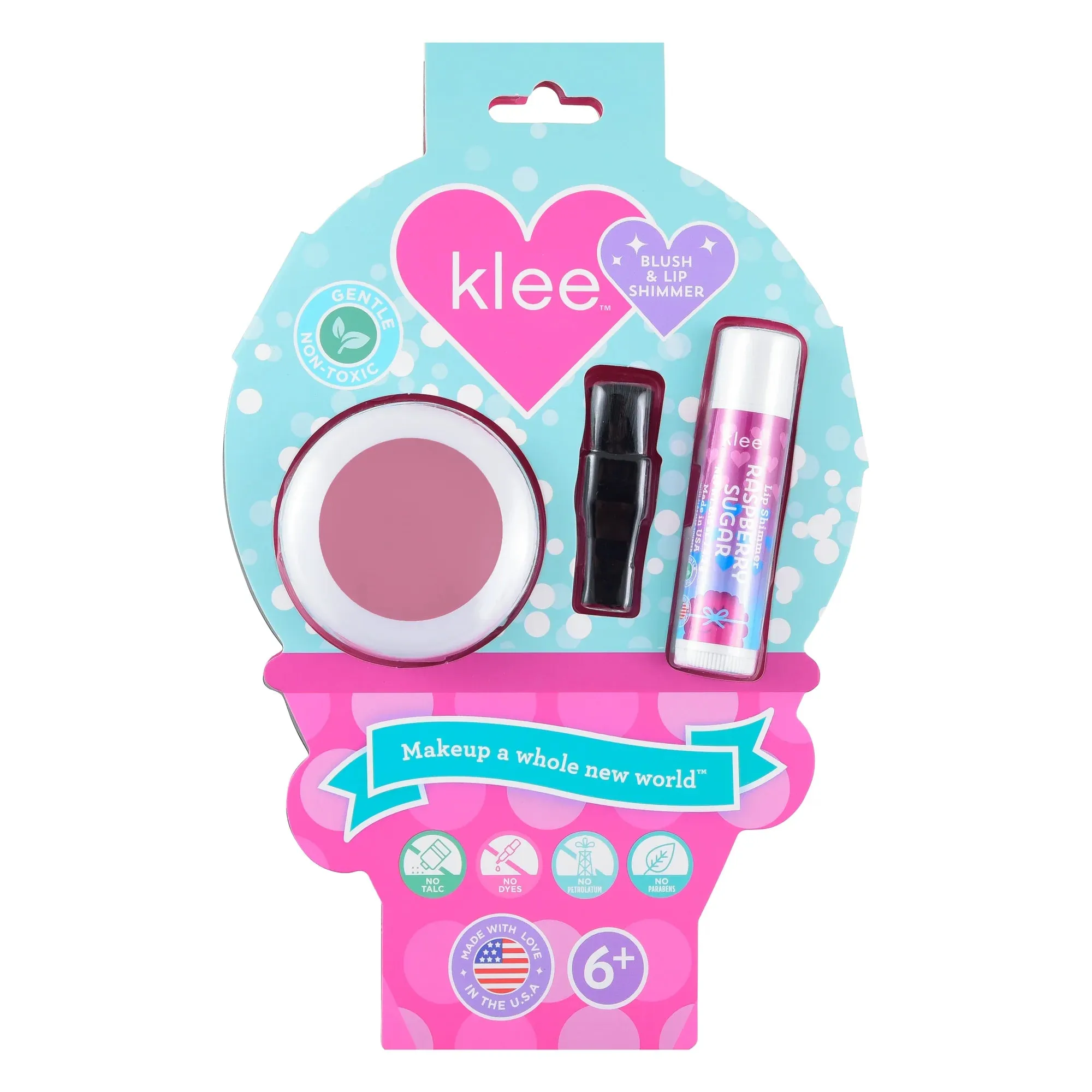 Klee Naturals Blush & Lip Shimmer Set: Sweet Cherry Fun
