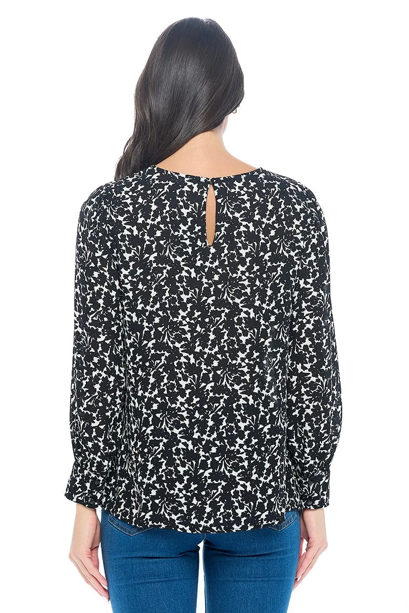 Malaya Long Sleeve Printed Blouse