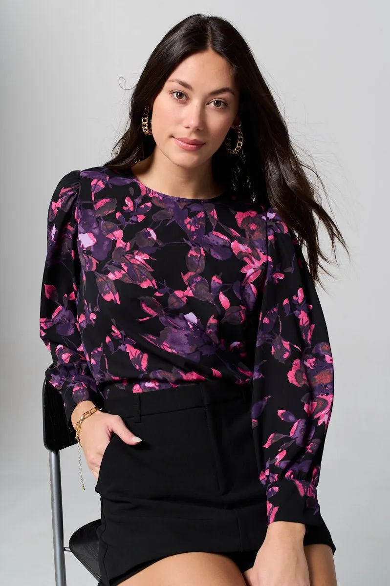 Malaya Long Sleeve Printed Blouse