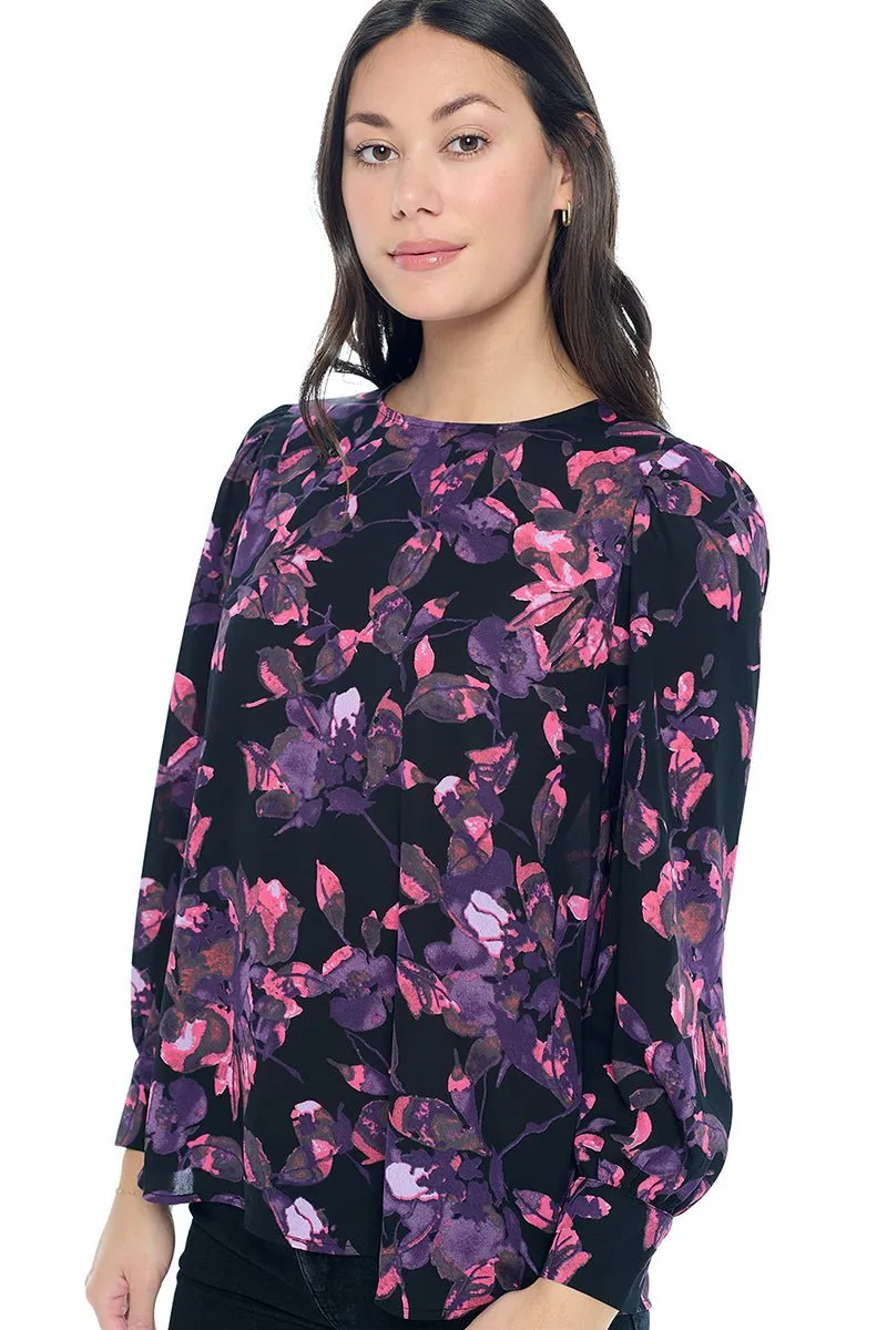 Malaya Long Sleeve Printed Blouse