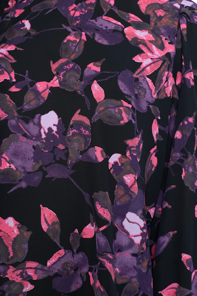 Malaya Long Sleeve Printed Blouse