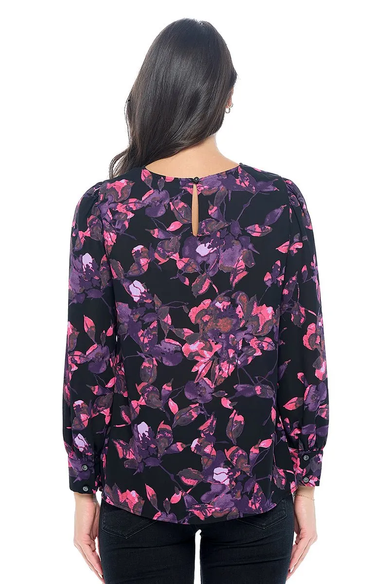 Malaya Long Sleeve Printed Blouse