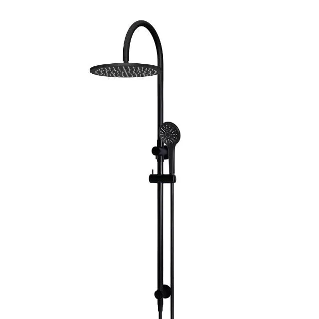 Meir Gooseneck Shower Set with 300mm rose, Three-Function Hand Shower Matte Black