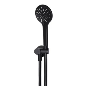 Meir Round 3 Function Hand Shower on Swivel Bracket Matte Black