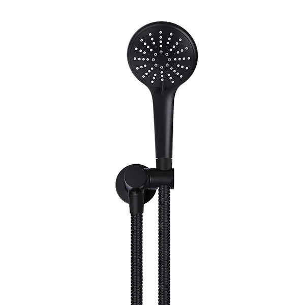 Meir Round 3 Function Hand Shower on Swivel Bracket Matte Black