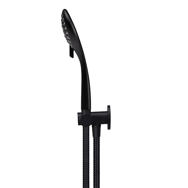 Meir Round 3 Function Hand Shower on Swivel Bracket Matte Black