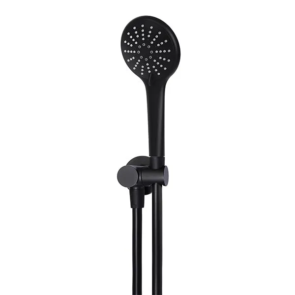 Meir Round 3 Function Hand Shower on Swivel Bracket Matte Black