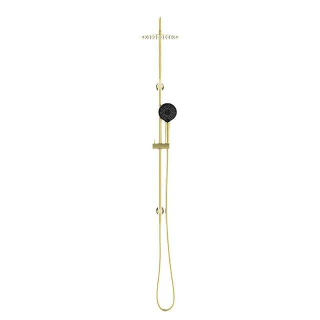 Nero Round Project Twin Shower Brushed Gold