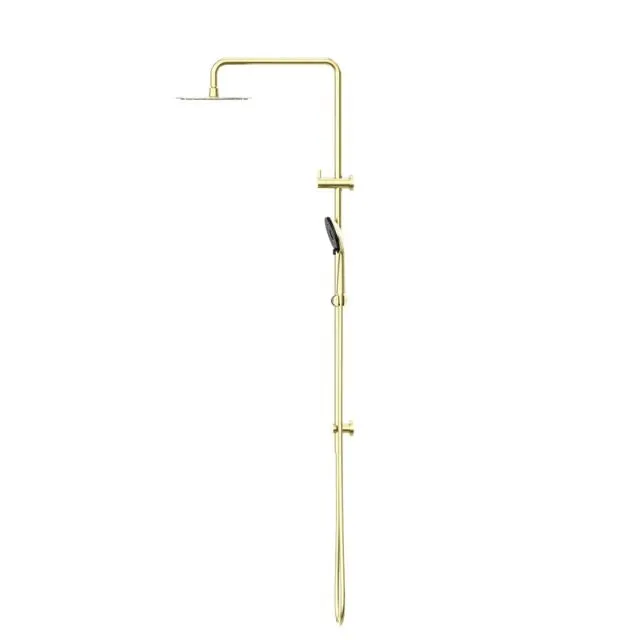 Nero Round Project Twin Shower Brushed Gold