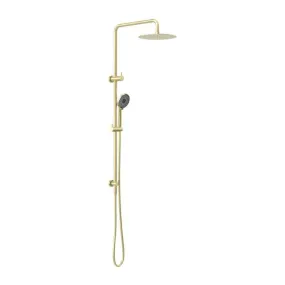 Nero Round Project Twin Shower Brushed Gold