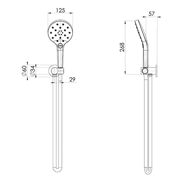 Phoenix Tapware Ormond Hand Shower Brushed Gold