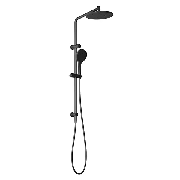 Phoenix Tapware Ormond Twin Rail Shower Matte Black