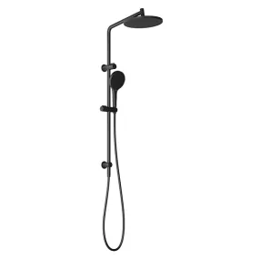 Phoenix Tapware Ormond Twin Rail Shower Matte Black
