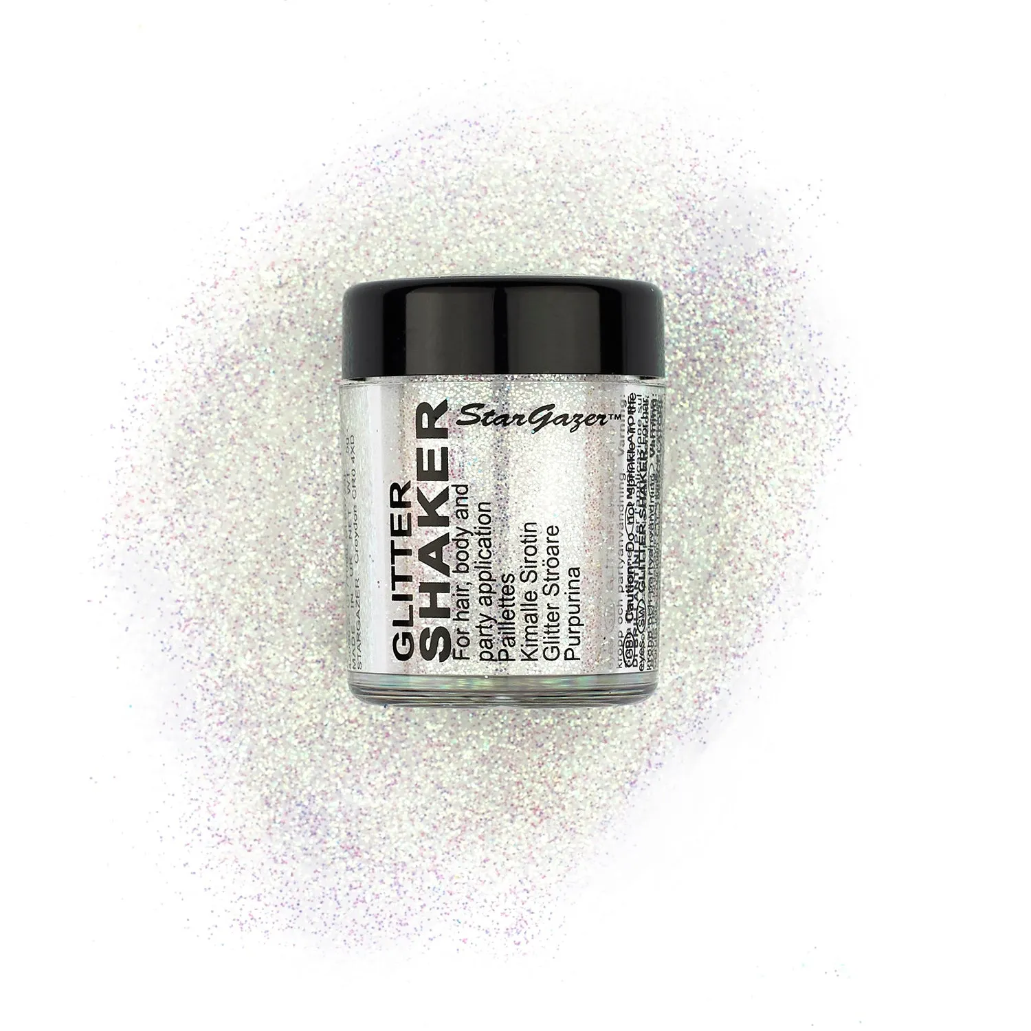 "Stargazer Multifunctional Cosmetic Glitter Shaker, 0.18 oz - Add a Sparkling Touch to Your Hair and Body for an Eye-Catching Glam Look, Perfect for Parties, Events, and Everyday Styling"