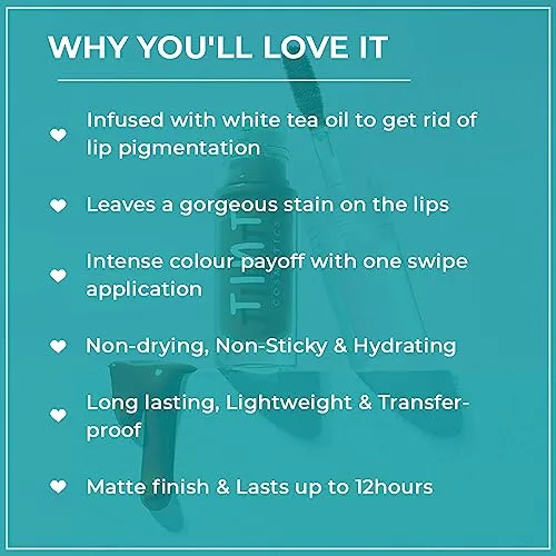 Tint Cosmetics 2.5ml Matte Finish Toast Liquid Lip Stain, Waterproof, Transfer Proof, Non-Sticky, Non Drying, Light Weight, Long Lasting & Hydrating For Girls & Women