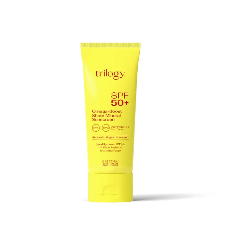 Trilogy SPF 50  Omega-Boost Sheer Mineral Sunscreen
